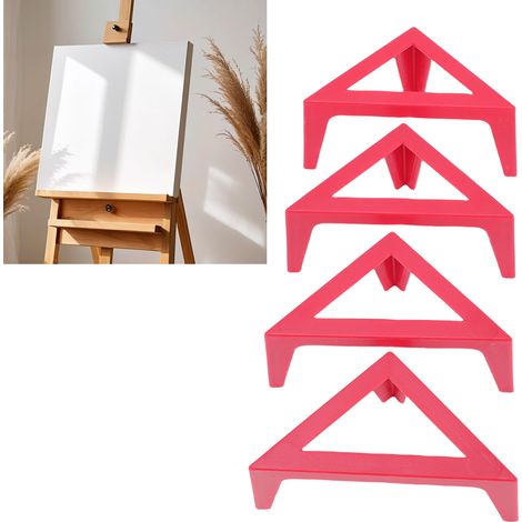 Leinwandständer – Stabile ABS-Ständer (8 Stück) für Künstler der Fluid Painting und des Zeichnens – Mini-Ständer in Rot für Fluid-Painting-Rahmen (1/5)
