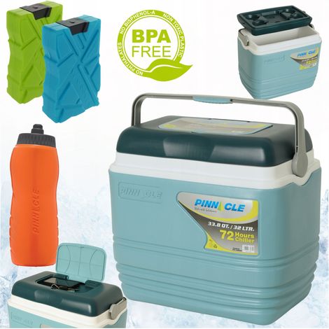 Borsa termica da viaggio Pinnacle TPX7000 da 32 litri blu + 2 contenitori termici da 330 ml + borraccia (1/5)