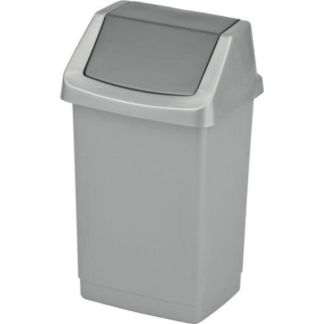 Curver kosz uchylny "click-it" 9l   /srebrny/ grafitowy