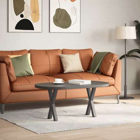 Maison Exclusive - Couchtischbeine X-Form 2 Stk. Anthrazit 38x(42