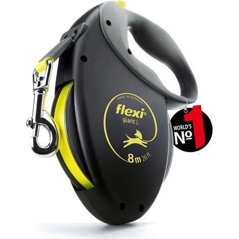 Flexi Giant Correa extensible de cinta L - gris y amarillo - 8m  Oferta exclusiva (1/2)