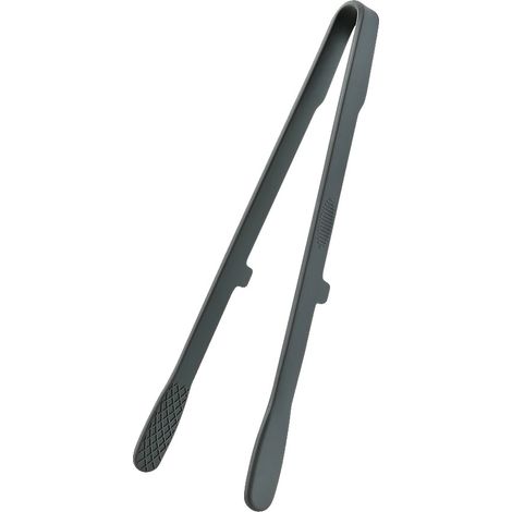Pinzas para alimentos, mango antideslizante, resistentes al calor, color gris. (1/2)