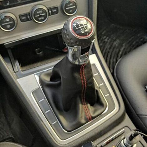 Pommeau de levier de vitesse Noir 5 vitesses Compatible avec VW Golf 7 Mk7 GTI GTD 2013 2014 2015 2016 2017 2018