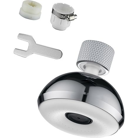 Rallonge de robinet peu encombrante avec tête rotative et contrôle efficace des débits, aérateur de robinet en aluminium avec conceptions ergonomiques, régulateur de flux de stress (1/5)