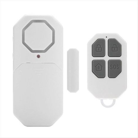 Alarme Porte Fenêtre - 140 dB - Télécommande 25 m - Autonomie 1 an - Blanc - ABS - Lot de 1 (1/5)