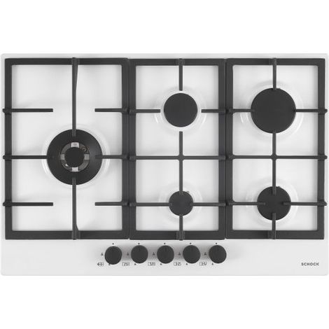 Schock STR85THWH. Colore del prodotto: Bianco, Posizionamento dell'apparecchio: Da incasso, Dimensione della larghezza del piano cottura: 75 cm. Tipo di controllo: Manopola, Posizione di controllo:... (1/3)