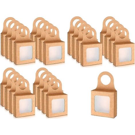 Boîte à bouteille de vin, petite boîte cadeau suspendue avec fenêtre, peut contenir des bouteilles de vin vides, des décorations et des cadeaux. (1/5)