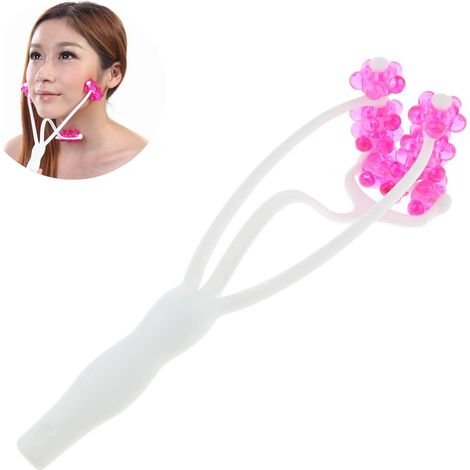 Rouleau De Massage Visage Et Cou - Double Anneau En Acier Inoxydable - Pour Ligne Du Visage Et Du Cou - 1 Pièce (1/5)