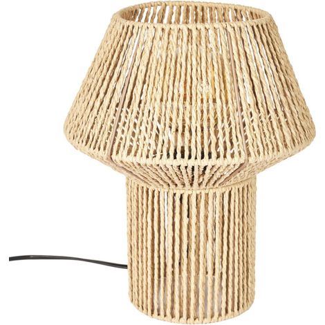 Lampe à Poser "Corde Tressée" 33cm Naturel (1/5)