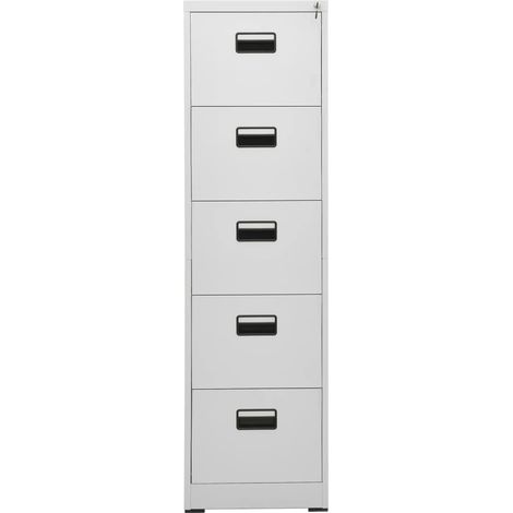 Maison Exclusive - Armario archivador de acero gris claro 46x62x1