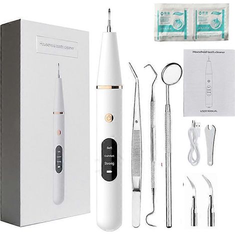 Kit de nettoyage dentaire Nettoyeur de dents avec 3 modes de fonctionnement (1/5)
