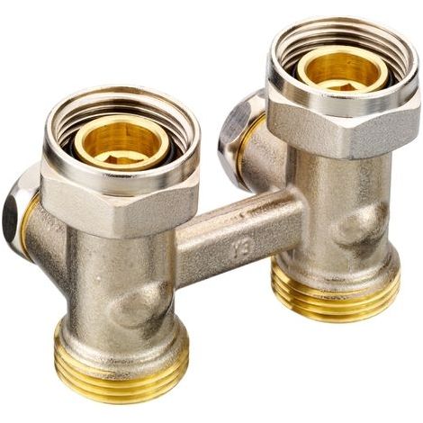 Répartiteur RLV-KS droit pour radiateur Femelle 1/2' - par le sol - Danfoss 003L0220 (1/3)