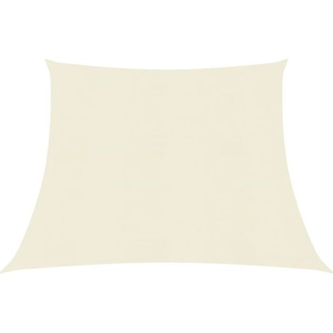 Voile d'ombrage 160 g-m² Crème 3-4x2 m PEHD (1/5)