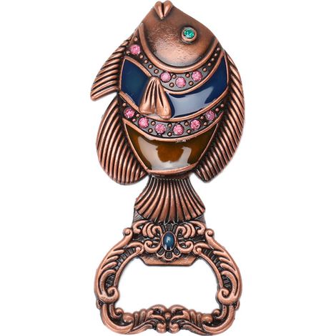 1 ouvre-bouteille Divers accessoire de portail, alliage de zinc, aimant intégré, motif poisson tropical, pour réfrigérateur ou bar (1/5)