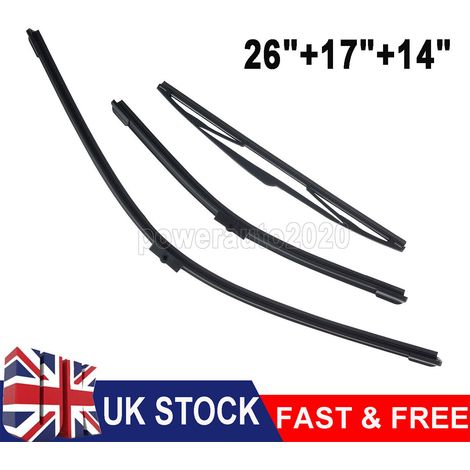 Ford Focus MK2 Schrägheck 2004-2011 UK Scheibenwischerblatt-Set 26+17+14 (1/4)