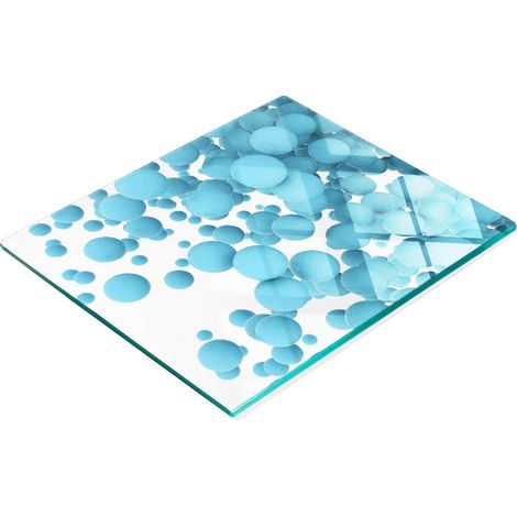Küchenservierbrett aus Glas mit abstraktem Kugelmotiv, 60 x 52 cm (1/5)