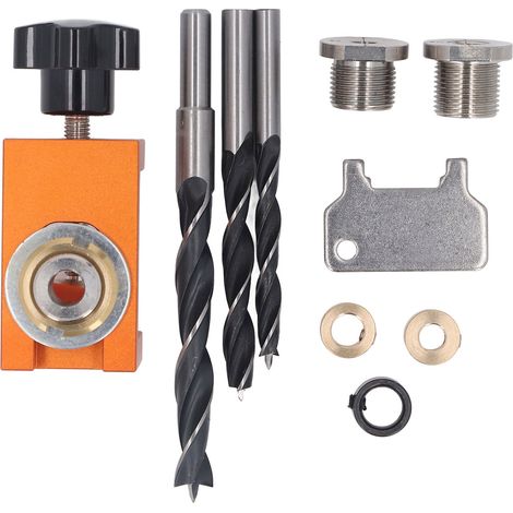 Gabarit de trou de poche en alliage d'aluminium, gabarit de perçage de chevilles en bois de 8mm 10mm 12mm