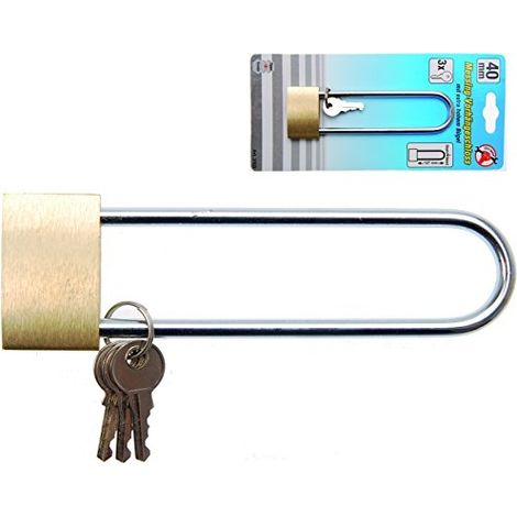Bgs Technic – Cadenas en laiton massif 40 mm – Arceau extra grand pour portes et grilles – Sécurité renforcée – Usage professionnel (1/2)