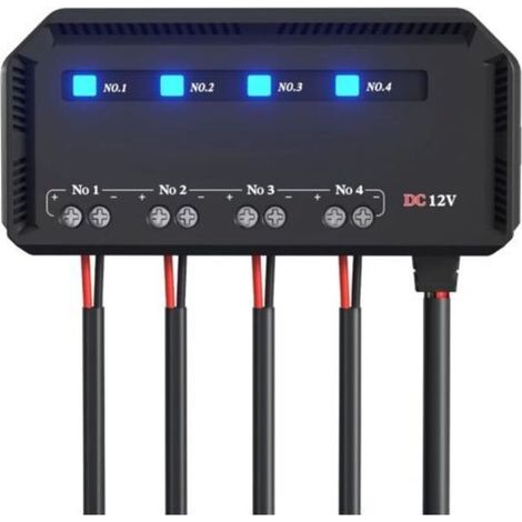 Blocs Fusible Lame ATC/ATO avec Relais, Porte Fusible Voiture 12v, 4 Voies Boîte à Fusibles, Boîte à Fusibles 12v, Porte-Fusible Indicateur LED pour Bateau, Fourgonnette et Voiture (1/5)