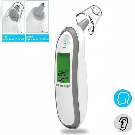 Thermomètre Frontal et Auriculaire Infrarouge Affichage Numérique Médical Professionnel Bébé Enfant Mesure température (1/4)