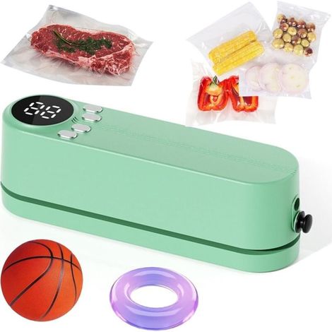 Machine à emballer sous vide – Machine à emballer automatique 4 en 1 avec extraction d'air externe, 3 réglages de température pour aliments secs et humides (1/5)