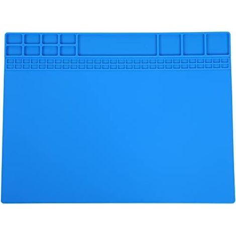 Tapis de Réparation Magnétique, Anti-chaleur 500℃/932°F, Tapis de réparation Électronique en silicone magnétique pour Station de Fer à Souder(Bleu foncé), Accessoires De Soudage (1/5)