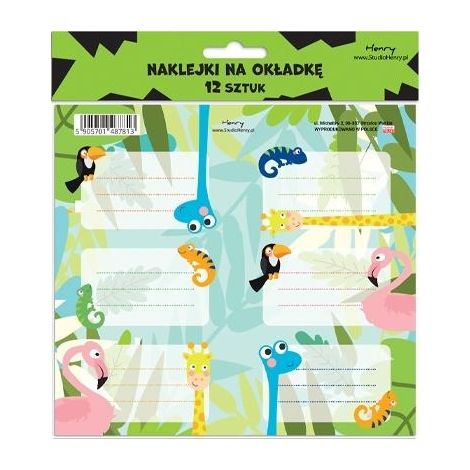 Autocollants pour cahiers - Girafe (12 pièces)