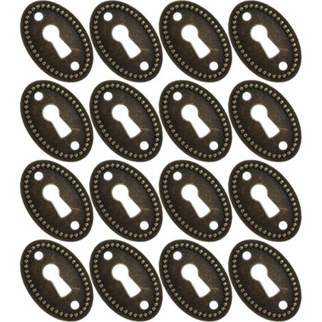 UKCOCO Lot de 16 plaques recouvrement ovales vintage en alliage (1/5)