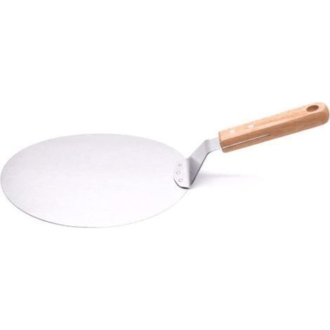10-Zoll-Pizzaschieber aus Edelstahl – Ergonomischer Holzgriff – Pizzaschieber und Brotschieber – Für professionelles Backen (1/4)