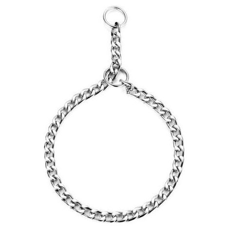 Collier de Dressage pour Chien Collier Étrangleur Réglable en Acier Solide Chaîne Serpent en Métal pour Animaux Domestiques (L-4.0mmx60cm) (1/5)
