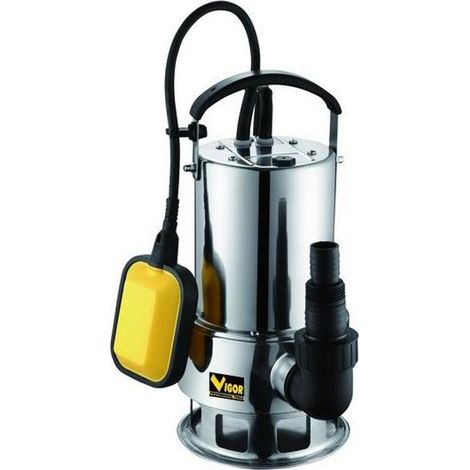Vigor SUB INOX 750 Elettropompa Sommersa Automatica per Acque Sporche 750 W 1-1-2'' M Acciaio Inox 220-230V IPX8 10m colore Acciaio