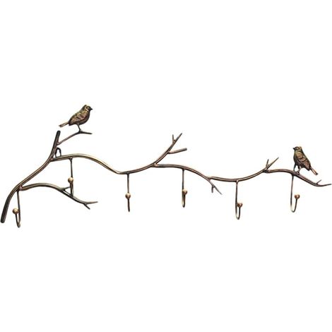 sur une branche Crochet Étagère murale Oiseaux artistiques