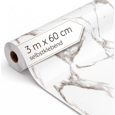 Dalsys Wandverkleidung selbstklebend 3m Rolle x 60cm Weiß PVC