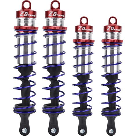 Amortisseurs avant et arrière métalliques réglables pour voiture RC 1/8 (rouge) - 2 pièces par essieu (1/5)