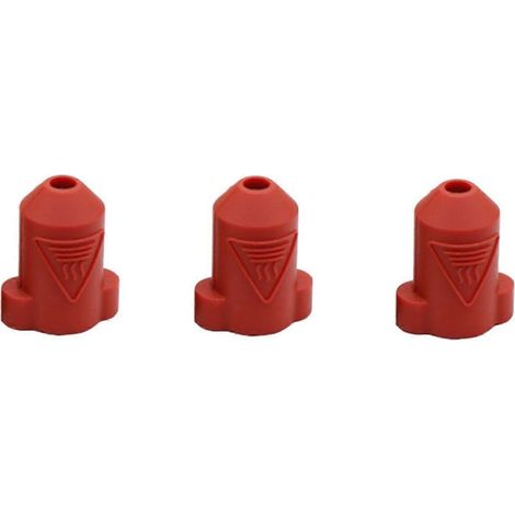 Lot de 3 chaussettes en silicone isolantes thermiques pour kit de bloc chauffant céramique K1/K1Max (K1 Hotend, rouge) (1/5)