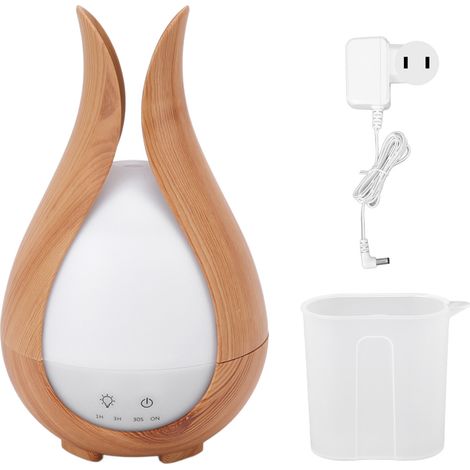 200ml Diffuseur Aromathérapie en Bois, 8W 24V, Arrêt Automatique, Silencieux, 7 Lumières LED, Prise US 100-240V (1/5)
