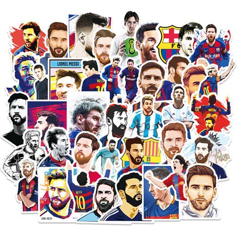 51 Stück Messi/Messi Graffiti-Aufkleber für Koffer, Laptop, Motorrad (1/4)