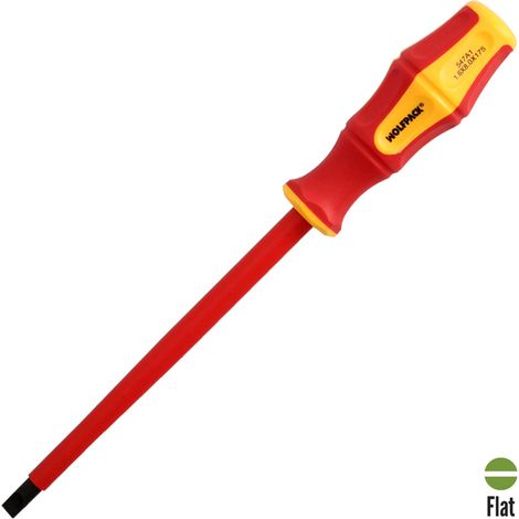 VDE-zertifizierter isolierter Flachschraubendreher 1.000 V – 1,6 x Ø 8,0 x 175 mm (1/5)