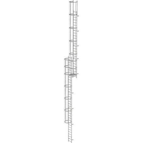 MUNK ortsfeste Steigleitern Aluminium eloxiert, 15,12m SH PG1 (1/4)