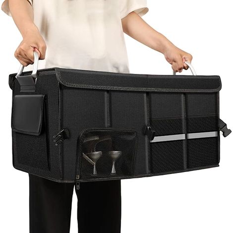 Organisateur De Coffre SUV, Boîte Pliable Portable Haute Capacité Et Multicompartiment, Organisateur De Siège Arrière De Voiture, Pour Camion Camion De Voyage Pique-Nique Voyage Activités (1/5)