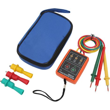 Testeur de rotation triphasé SM852B : appareil numérique portable à large plage de mesure pour les tests électriques (60-600 V CA).