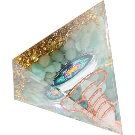 Pyramide d'orgonite de 6 cm, générateur d'énergie positive, pour la guérison énergétique, la méditation et les pyramides de cristal d'orgonite. (1/5)