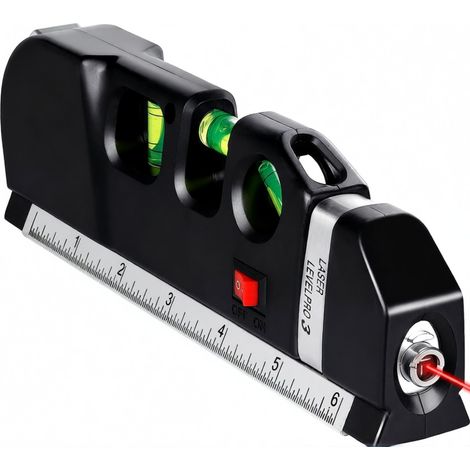 Niveau Laser 8 Pieds Magnétique Avec Ruban à Mesurer, Niveau à Bulle pour Cadres et Étagères (1/5)