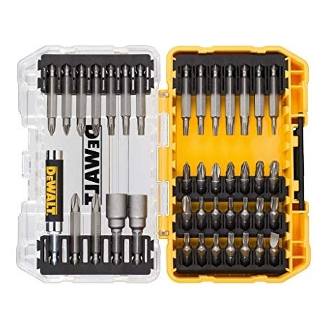 Dewalt – Coffret d'embouts pour visseuse Toughcase – 40 pièces – Ø 25 et 40 mm – Embouts 25 mm et 50 mm – Guide magnétique compact