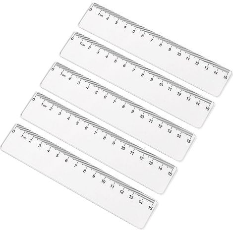 Règle de 15 cm et 20 cm, outil mesure droit transparent, kit pour (1/5)