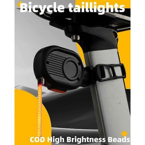 Piezas de bicicleta Luces para bicicleta, meteoritos La luz de advertencia es demasiado brillante Previene colisiones traseras por la noche Luz de conducción Edición 0620