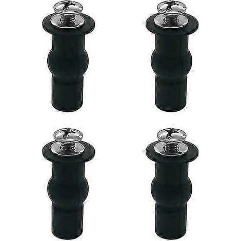 Kit de fixation pour abattant de WC compatible avec trous de fixation de 14 à 16 mm, vis de 4 cm de longueur avec rondelles métalliques de 1,4 cm, fixations de rechange (1/5)