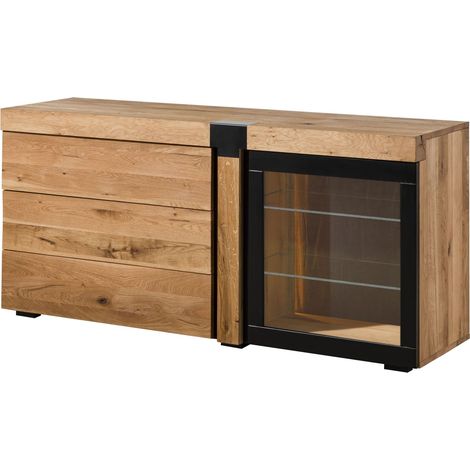 Sideboard Wildeiche 161x45x75 natur geölt ROTTERDAM 116