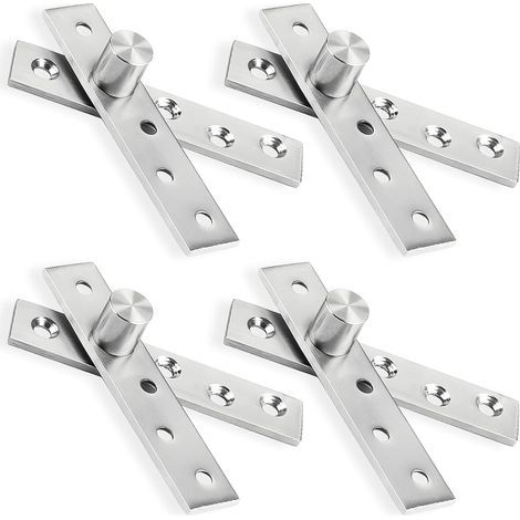 Stück 360°-Drehscharniere, verdeckte Türscharniere aus Edelstahl, 360°-Scharnier für Drehtüren, 95 × 18,6 mm, für Möbel, Schränke und Innentüren (1/5)