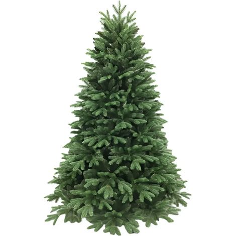 Albero di Natale 240 cm Verde PE PVC Effetto Realistico Base 157 cm